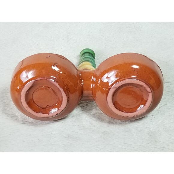 Salt & Pepper Shakers Folk Pottery Sal Pimienta 2 1/2" Ceramic 80's Home Decor - Picture 3 of 15